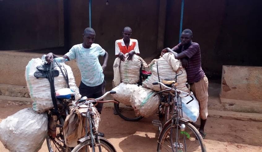Photo three ugandans intercepted in rwanda last year after they illegally entered the country their merchandise 1